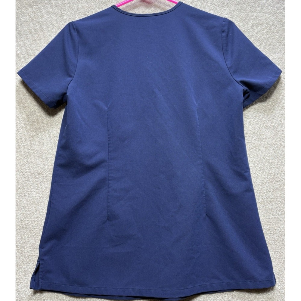 Women's Figs X Small XS Scrub Top Navy Blue Technical Collection V-Neck GUC - Picture 4 of 8